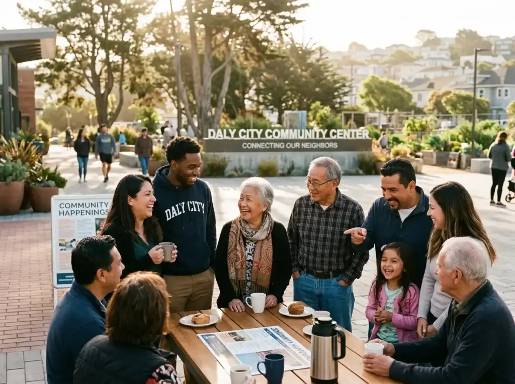 Neighbors connecting at community